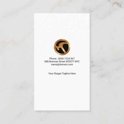 黒い壁のハン絵を描ドマンに緑の蛍光が付いている 名刺 (裏面)