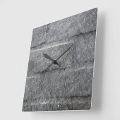 黒い壁の銀製灰色のグラファイト スクエア壁時計 (傾斜)