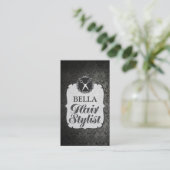 黒い壁紙美容師アポイントメントカード 予約カード (スタンド正面)