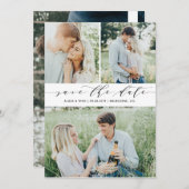 黒い多数の写真は日付を救います セーブザデート (正面/裏面)