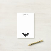 黒い夜こうもり ポストイット (デスク上)