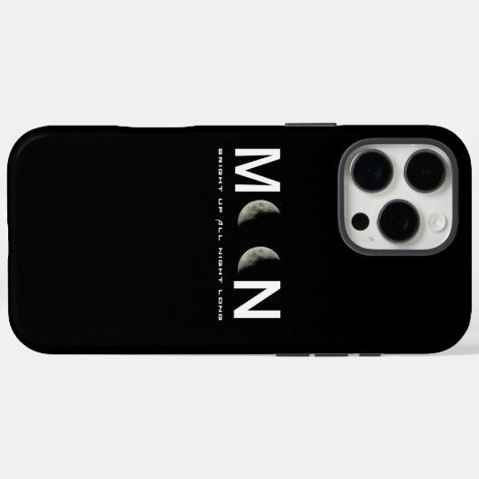 黒い夜月 Case-Mate iPhoneケース (裏面 (横))