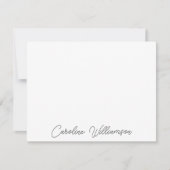 黒い大きな手書き文パーソナライズされた具 ノートカード (正面)