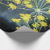 黒い大の水色ディル ラッピングペーパー (角)