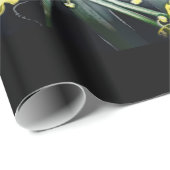 黒い大の水色ディル ラッピングペーパー (ロールコーナー)