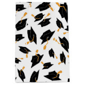 黒い大学院キャップパターン（白） ミディアムペーパーバッグ (正面)