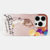 黒い大学院手書きスクリプト卒業写真 Case-Mate iPhoneケース (裏面 (横))