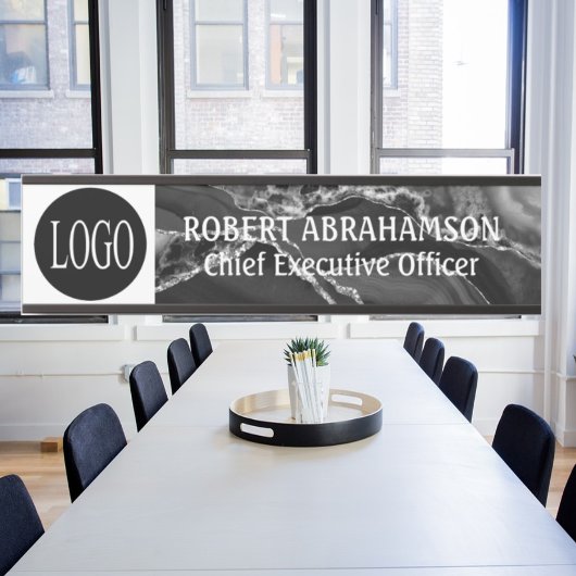 黒い大理石あなたのロゴオフィスのドアのシンボルや象徴の署名 サインプレート