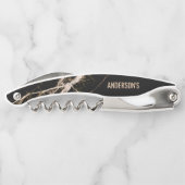 黒い大理石とベージュの粒 ソムリエナイフ (裏面)