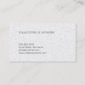 黒い大理石とレースエレガントカラーブロック 名刺 (裏面)