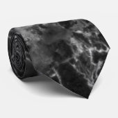黒い大理石と灰色の木目 ネクタイ (ロール)