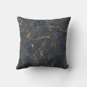 黒い大理石と金ゴールドアクセント クッション (裏面)