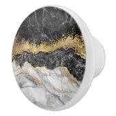 黒い大理石と金ゴールド かわいらし セラミックノブ (右)