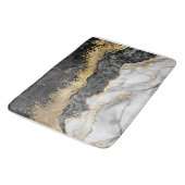 黒い大理石と金ゴールド かわいらし バスマット (アングル)