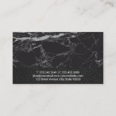 黒い大理石と革 |配膳盆アイコン 名刺 (裏面)
