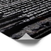 黒い大理石にエッチングされたデシデラタ銀 ポスター (角)