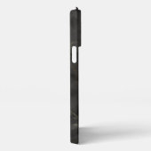 黒い大理石に金色の火花 iPhoneケース (右側面)