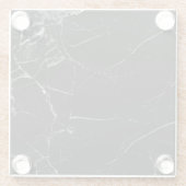 黒い大理石のガラスコースター ガラスコースター (裏面)