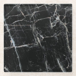 黒い大理石のガラスコースター ガラスコースター