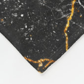 黒い大理石のテクスチャ背景、自然な大理石のti フリースブランケット (角)