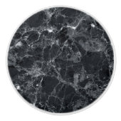 黒い大理石のテクスチャ セラミックノブ (正面)