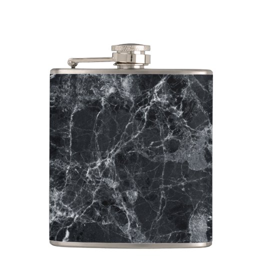 黒い大理石のテクスチャ フラスク (正面)