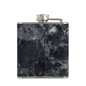 黒い大理石のテクスチャ フラスク (裏面)