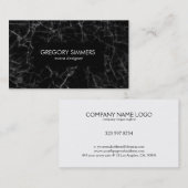 黒い大理石のパターン 名刺 (正面/裏面)
