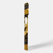 黒い大理石のパターン(金ゴールド) Case-Mate iPhoneケース (裏面 / 右)