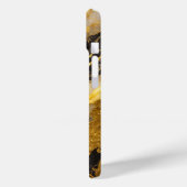 黒い大理石のパターン(金ゴールド) Case-Mate iPhoneケース (裏面 / 左)