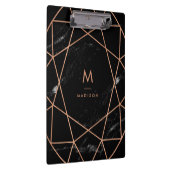 黒い大理石の一見のモダンな幾何学的 クリップボード (右)