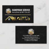 黒い大理石の上のホームハンドマニヤツール 名刺 (正面/裏面)