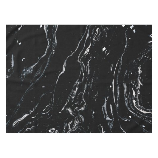 黒い大理石の宇宙 テーブルクロス (正面(横))