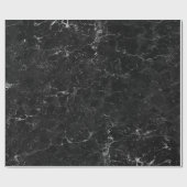 黒い大理石の白い静脈パターン ラッピングペーパー (フラット)