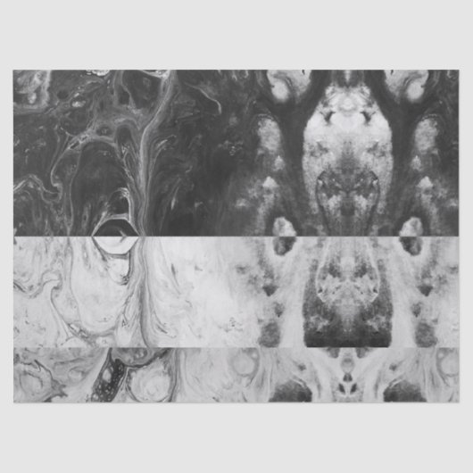 黒い大理石の白のストライプのアクリルの液体は注ぎます 薄葉紙 (正面)