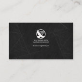 黒い大理石の金ゴールドの斑点はCEOの創設者を縁どります 名刺 (裏面)
