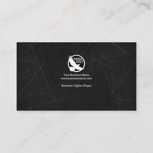 黒い大理石の金ゴールドの斑点はCEOの創設者を縁どります 名刺 (裏面)