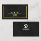 黒い大理石の金ゴールドの斑点はCEOの創設者を縁どります 名刺 (正面/裏面)