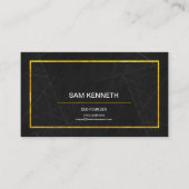 黒い大理石の金ゴールドの斑点はCEOの創設者を縁どります 名刺 (正面)