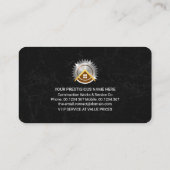 黒い大理石の金ゴールド手作りツール 名刺 (裏面)