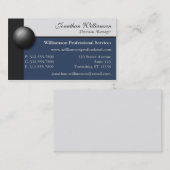 黒い大理石の青く、オフホワイトの名刺 名刺 (正面/裏面)