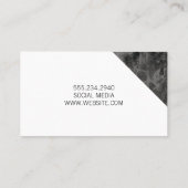 黒い大理石アクセント 名刺 (裏面)