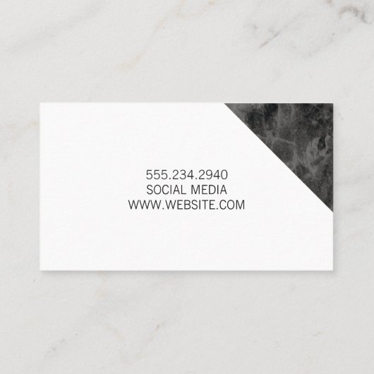 黒い大理石アクセント 名刺 (裏面)