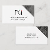 黒い大理石アクセント 名刺 (正面/裏面)
