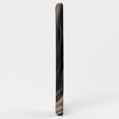 黒い大理石テクスチャ上の銅と金ゴールドの静脈 Case-Mate iPhoneケース (裏面/右)
