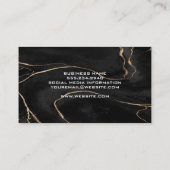 黒い大理石バックグラウンドテクスチャ 名刺 (裏面)