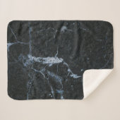 黒い大理石パターン シェルパブランケット (正面(横))