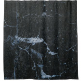 黒い大理石パターン シャワーカーテン (正面)