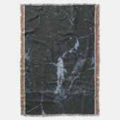 黒い大理石パターン スローブランケット (正面縦)