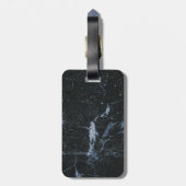 黒い大理石パターン ラゲッジタグ (裏面縦)